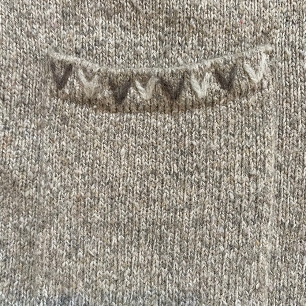 Vintage Woolrich Cardigan Sweater Button Front Tan Marled Knit Outerwear Women M - Picture 11 of 11